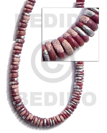 7-8mm coco pokalet. wine red Coco Pokalet Beads