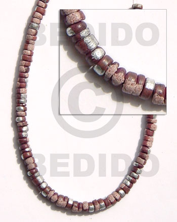 hand made 4-5mm coco pokalet. wine red Coco Pokalet Beads