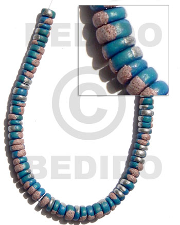 7-8mm coco pokalet. blue Coco Pokalet Beads