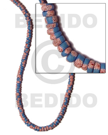 4-5mm coco pokalet. blue Coco Pokalet Beads