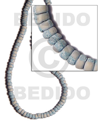 hand made 4-5mm coco pokalet. blue gray Coco Pokalet Beads