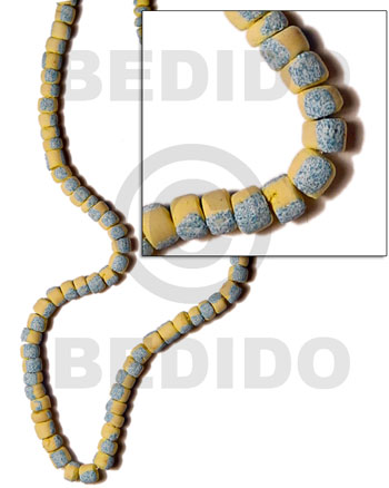 4-5mm coco pokalet. subdued yellow Coco Pokalet Beads