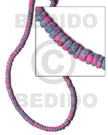 hand made 4-5mm coco pokalet. bright pink Coco Splashing Beads