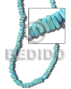 coco square cut  8x8mm aqua blue - Coco Square Cut Beads