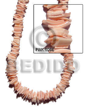 pink rose  - Crazy Cut Shell Beads