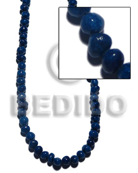 coral nuggets / navy blue tone - Crazy Cut Shell Beads