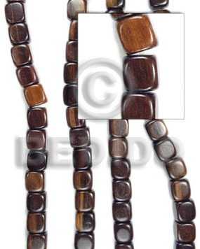 Camagong tiger cubes 10x10mm Dice & Sided Wood Beads