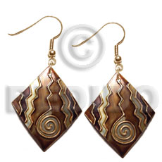 Embossed Art Deco Earrings