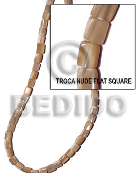 Troca Natural Nude Flat Square 8mmx8mm