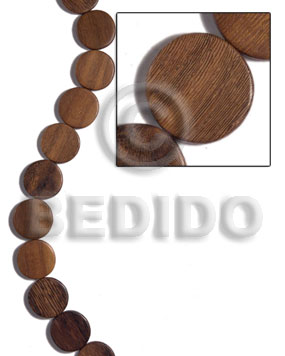 Flat Round & Oval Wood Beads