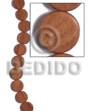 20mmx4mm bayong flat round / tablet / 21 pcs - Flat Round & Oval Wood Beads