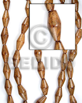 Football & Cylinder Wood Beads