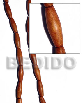 hand made Bayong football 30mmx10mm Football & Cylinder Wood Beads