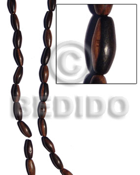 camagong tiger football 21mmx8mm - Football & Cylinder Wood Beads