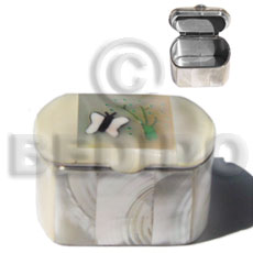 Inlaid troca pillbox butterfly Gifts & Home Table Decor Set