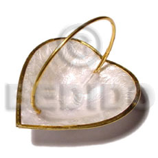 Capiz Heart Basket 55mmx60mmx45mm