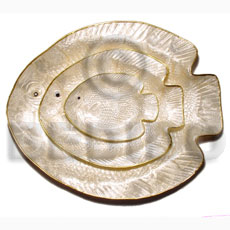 Capiz piranha fish tray Gifts & Home Table Decor Set