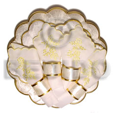 Round scallop capiz set Gifts & Home Table Decor Set