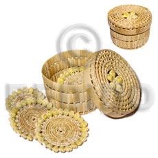 Pandan monita coaster basket Gifts & Home Table Decor Set