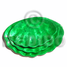 hand made Green clam capiz plate s m l Gifts & Home Table Decor Set