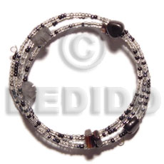 hand made Glass beads in hoop wire Glass Beads Bracelets