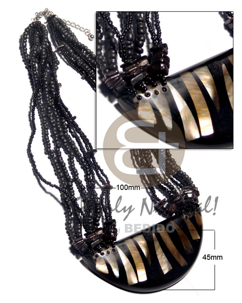 hand made Choker 8 layers 2-3mm Graduated Necklace