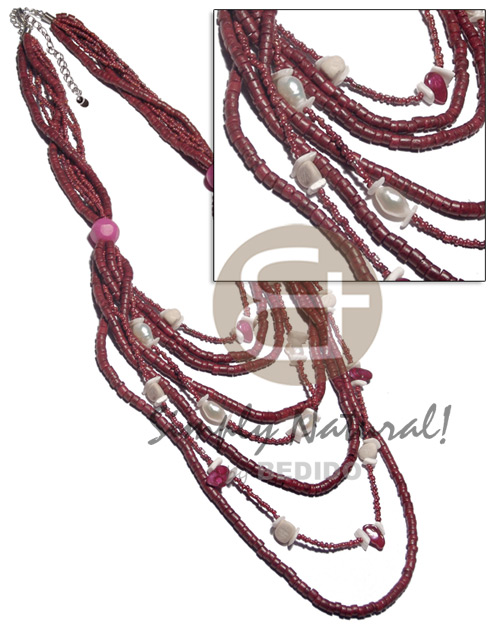 8 Rows Graduated Glass Beads