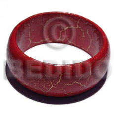 hand made Natural wood bangle in red Hand Painted Bangles