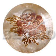 hand made Round 40mm mop handpainted Hand Painted Pendants