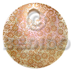 Round 50mm Pink Kabibe Shell
