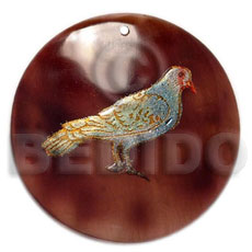 hand made Round 40mm blacktab handpainted Hand Painted Pendants