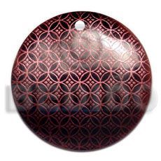 Round 40mm blacktab handpainted Hand Painted Pendants