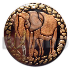 hand made Round 40mm blacktab handpainted Hand Painted Pendants