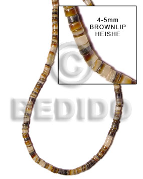 hand made 4-5mm brownlip heishe Heishe Shell Beads