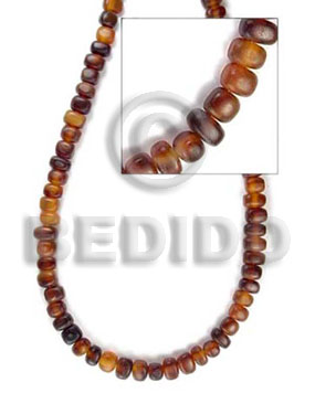 amber horn nuggets 9mmx6mm - Horn Beads