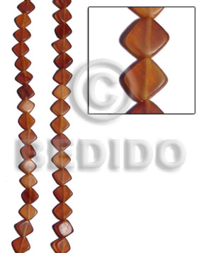 golden horn amber diamond 13mmx13mmx4mm - Horn Beads