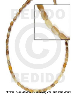 horn natural rice beads 4x7 - Horn Beads