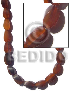 Twisted golden horn 17x9mm Horn Beads