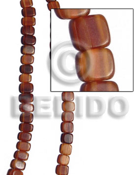hand made Golden horn amber rectangular square Horn Beads