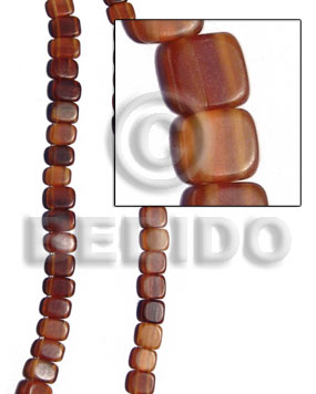 Golden horn amber rectangular square Horn Beads