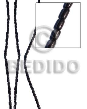 Black horn ricebeads 6mmx3mm