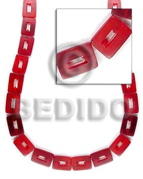 Red 25mmx18mm Rectangular Horn