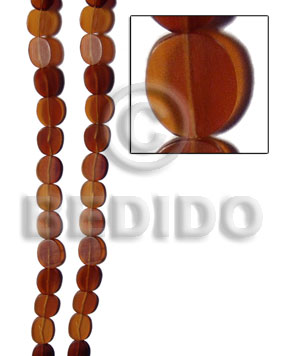 Golden Horn Amber Flat Oval