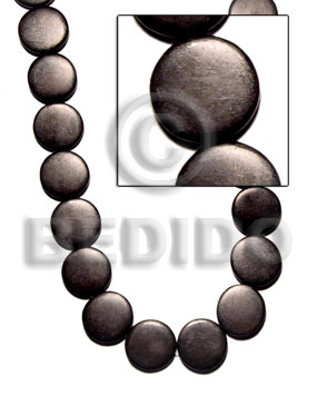 hand made Flat round black horn 20mm Horn Flat Rectangular Disc Beads