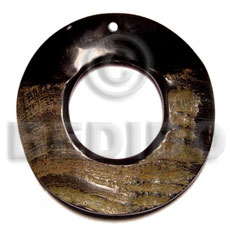 Round 80mm black horn Horn Pendant Bone Pendants