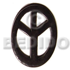 hand made Horn peace sign 45mm Horn Pendant Bone Pendants