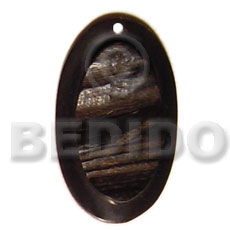 hand made Oval horn natural carving Horn Pendant Bone Pendants