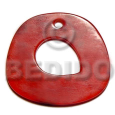 hand made 40mm irregular shaped red horn Horn Pendant Bone Pendants