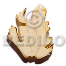 40mm frog natural white bone - Horn Pendant Bone Pendants