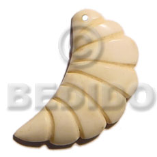 hand made 35mm natural white bone Horn Pendant Bone Pendants